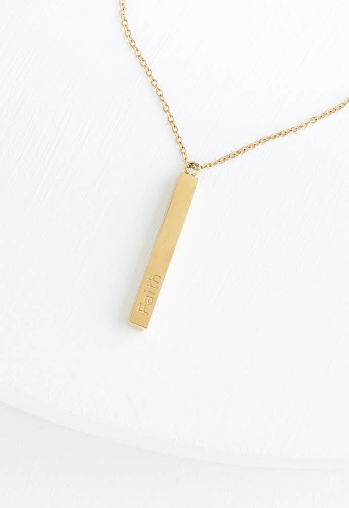 Faith on sale bar necklace